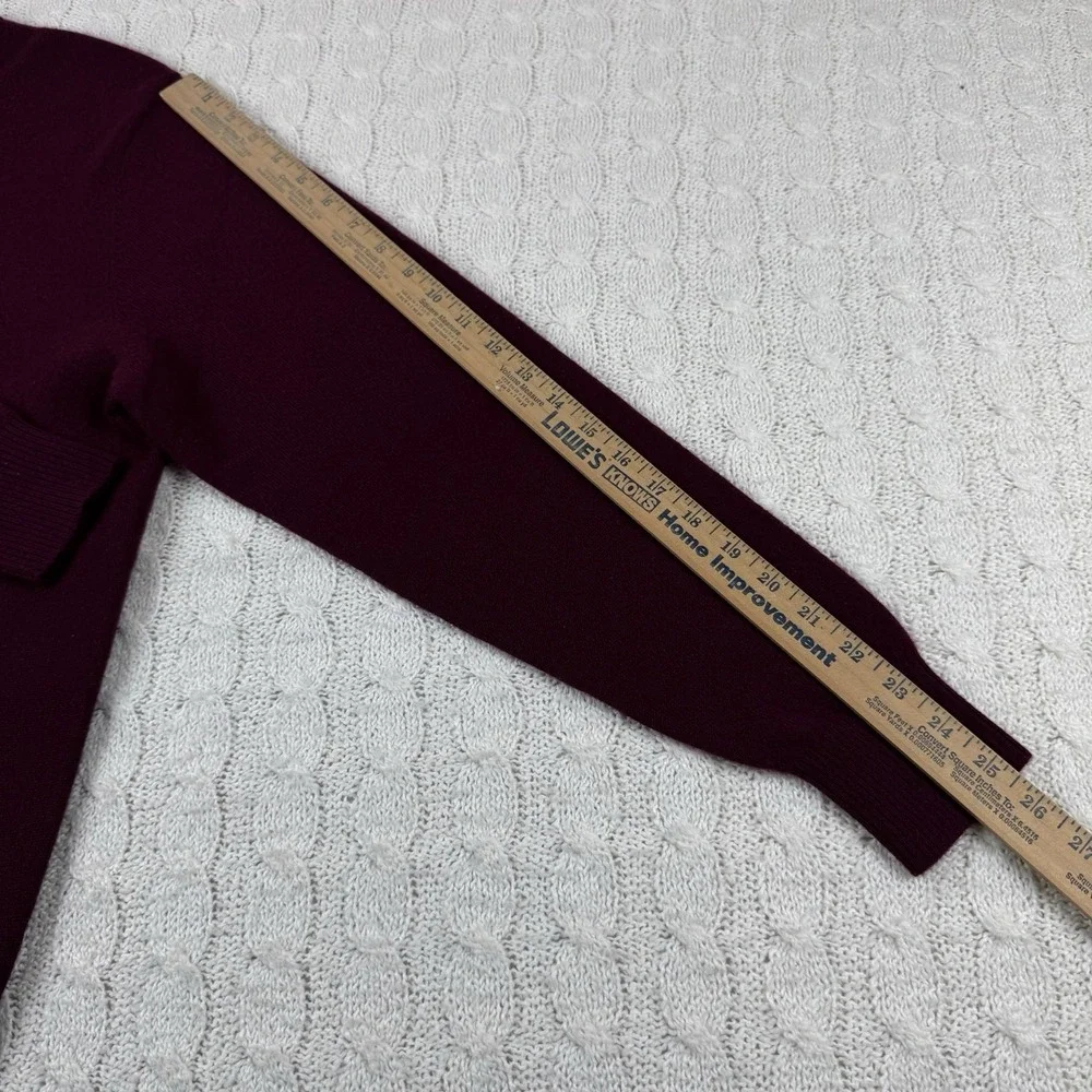 daniel cremieux Luxsury Cashmere V Neck Sweater Men's Large Burgundy Pullover